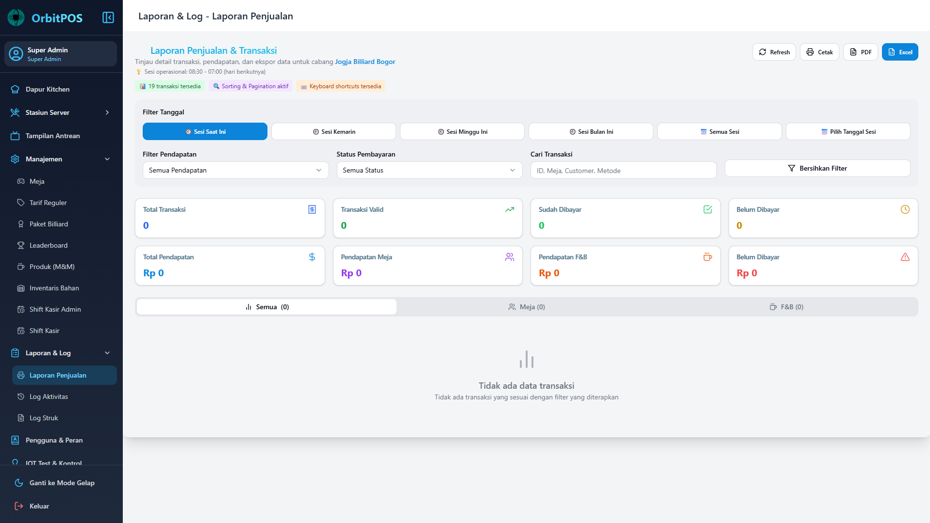 Financial Reporting Interface